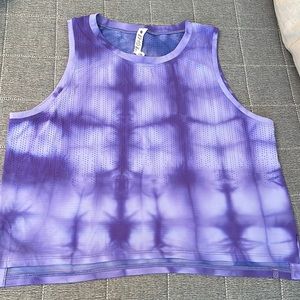 Lululemon crop tank size 8 purple tie dye